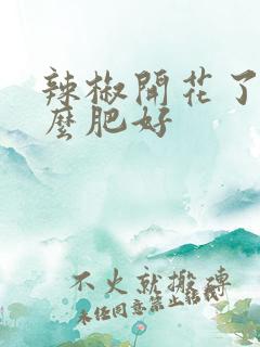 辣椒开花了施什么肥好