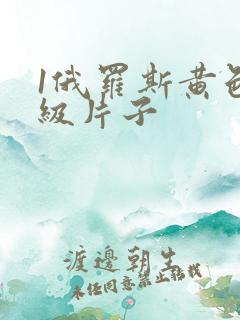 1俄罗斯黄色一级片子