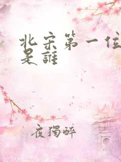 北宋第一位帝王是谁