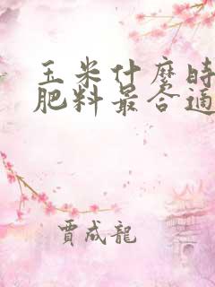 玉米什么时候上肥料最合适