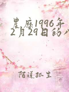 农历1996年2月29日的八字