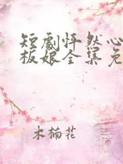 短剧怦然心动老板娘全集免费观看