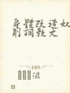 身体改造奴隶守则调教文