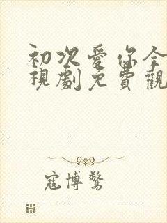 初次爱你全集电视剧免费观看