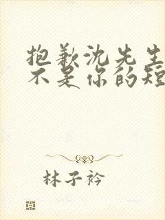 抱歉沈先生孩子不是你的短剧免费