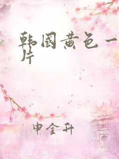 韩国黄色一级大片