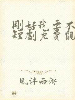 刚好我要不爱你短剧免费观看
