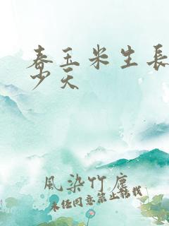 春玉米生长期多少天