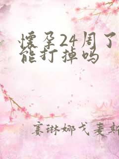 怀孕24周了还能打掉吗