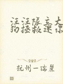 汪汪队立大功狗狗拯救迷你毛毛