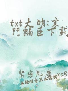 txt大明:寒门辅臣下载