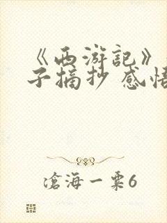 《西游记》好句子摘抄 感悟