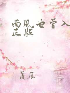 南风也曾入我怀正版
