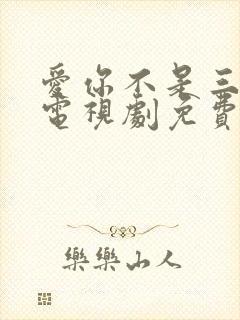 爱你不是三两天电视剧免费播放