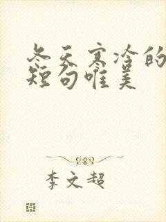冬天寒冷的句子短句唯美