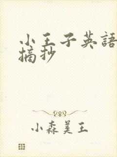 小王子英语单词摘抄