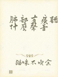 肺部有痰听诊是什么声音