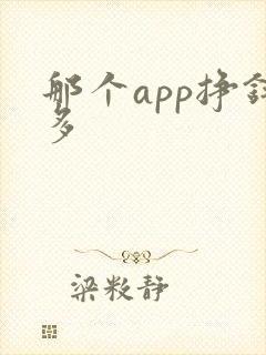 那个app挣钱多 那个app挣钱多