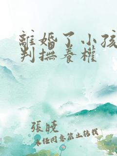 离婚了小孩怎么判抚养权