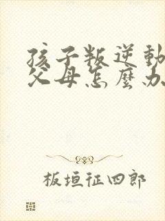 孩子叛逆动手打父母怎么办