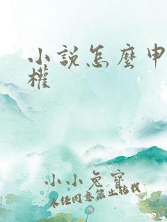 小说怎么申请版权