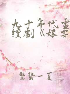 九十年代电视连续剧《娘要嫁人》