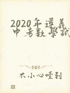 2020年遵义中考数学试卷及答案解析