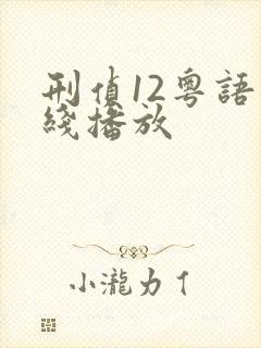 刑侦12粤语在线播放