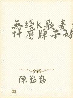 无线k歌麦克风什么牌子好