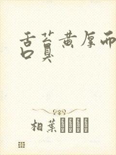 舌苔黄厚而且有口臭