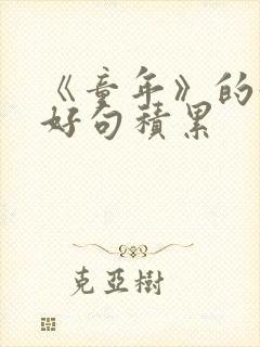 《童年》的好词好句积累