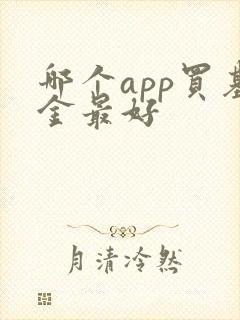 哪个app买基金最好