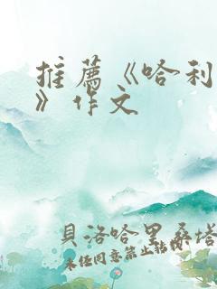 推荐《哈利波特》作文