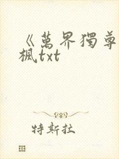 《万界独尊》林枫txt