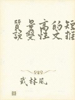 质量高的短篇小说双性文推荐