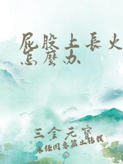 屁股上长火疙瘩怎么办