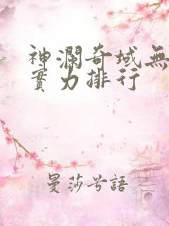 神澜奇域无双珠实力排行