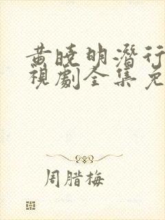 黄晓明潜行者电视剧全集免费观看 黄晓明潜行者电视剧全集免费观看