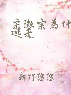 宋徽宗为什么不逃走