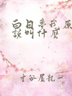 白日梦我原著小说叫什么