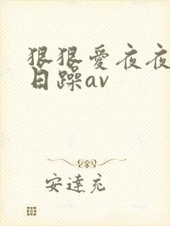 狠狠爱夜夜爽日日躁av