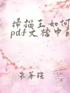 扫描王如何去除pdf文档中的水印
