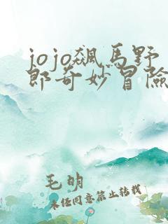 jojo飙马野郎奇妙冒险