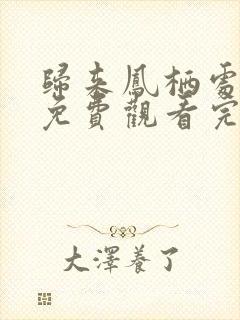 归来凤栖处短剧免费观看完整版