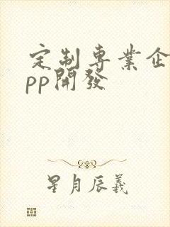 定制专业企业app开发