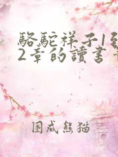 骆驼祥子1到12章的读书笔记