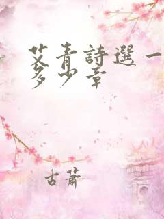 艾青诗选一共有多少章