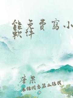 能免费写小说的软件