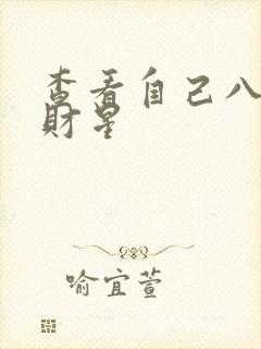 查看自己八字的财星