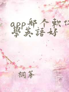 app哪个软件学英语好